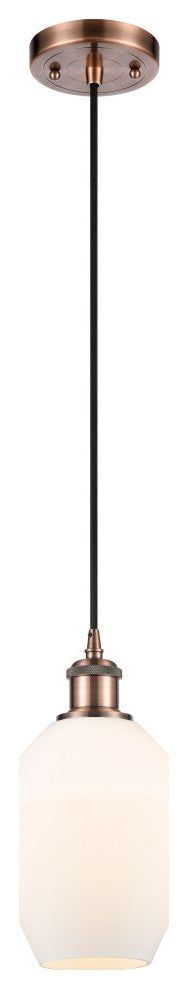 Innovations 516-1P-AC-G651-8-LED 1-Light Mini Pendant Antique Copper
