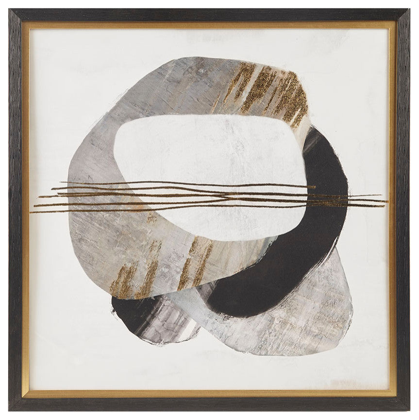 Madison Park Auric Beam Auric Beam Abstract Neutral Framed Wall Art