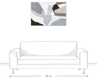 Neutral Abstract With Soft Shapes 36 x 24 Canvas Wall Art