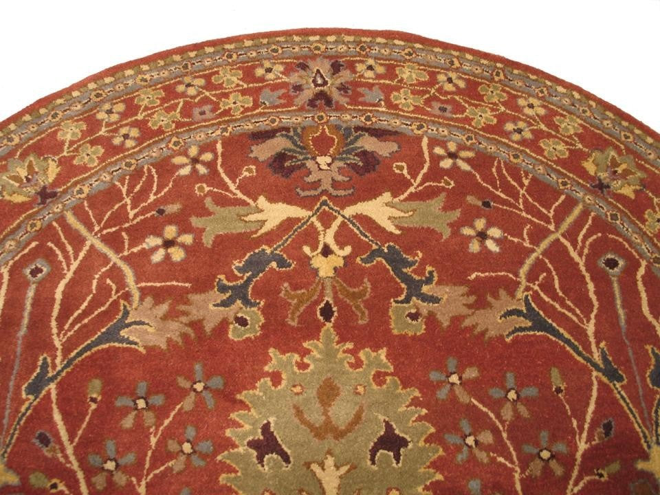 EORC Hand-tufted Wool Rust Traditional Oriental Morris Rug, Rectangular 5'x8'