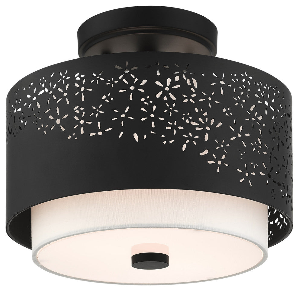 Black Stylish, Transitional, Intricate, Urban Semi Flush
