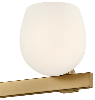 Hinkley Mae Medium Three Light Vanity, Lacquered Brass