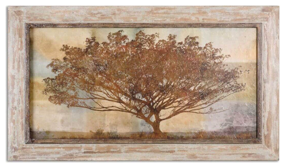 Uttermost Autumn Radiance Sepia 56 x 32" Framed Leaf-Floral Art