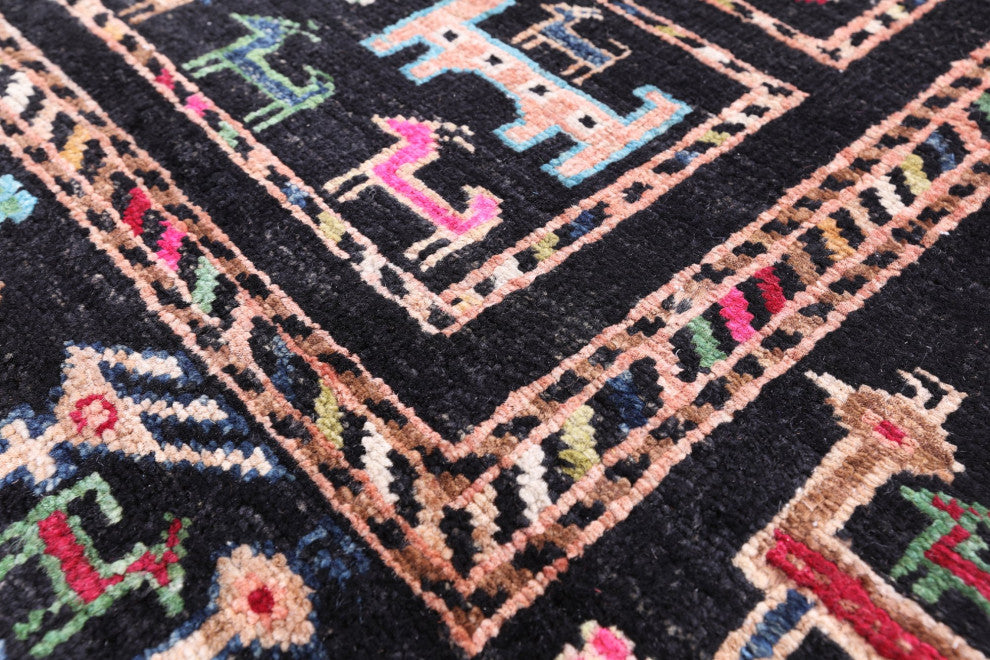 3' 5" X 4' 6" Tribal Persian Gabbeh Handmade Rug Q10102