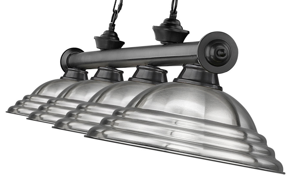 Zlite 2306-4BP-SBN 4-Light Billiard, Brushed Nickel