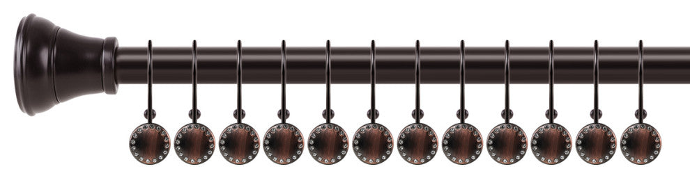 Utopia Alley Shower Hooks - Double Shower Curtain Rings for Bathroom, Set of 12, Oil Rubbed Bronze