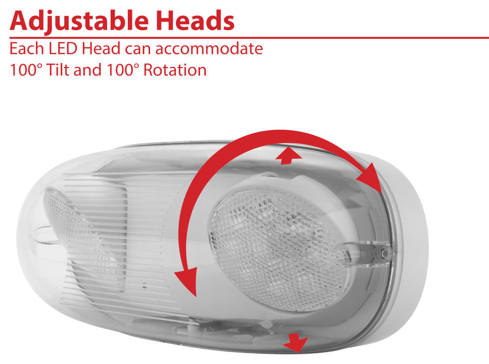 EML6 Outdoor Emergency LED Fixture with Battery Backup