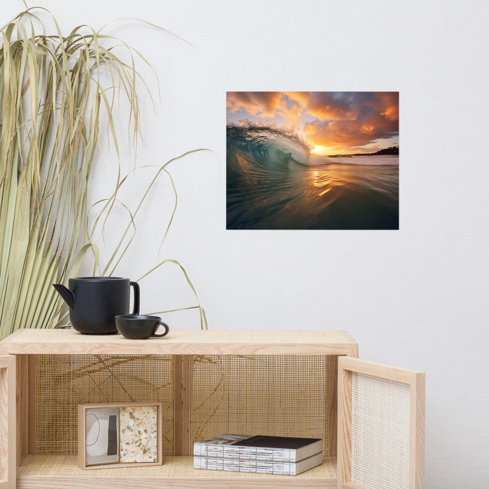 Coastal Art: Ephemeral Whispers Realism Painting Digital Artwork Loose Art Print, 16" X 20"