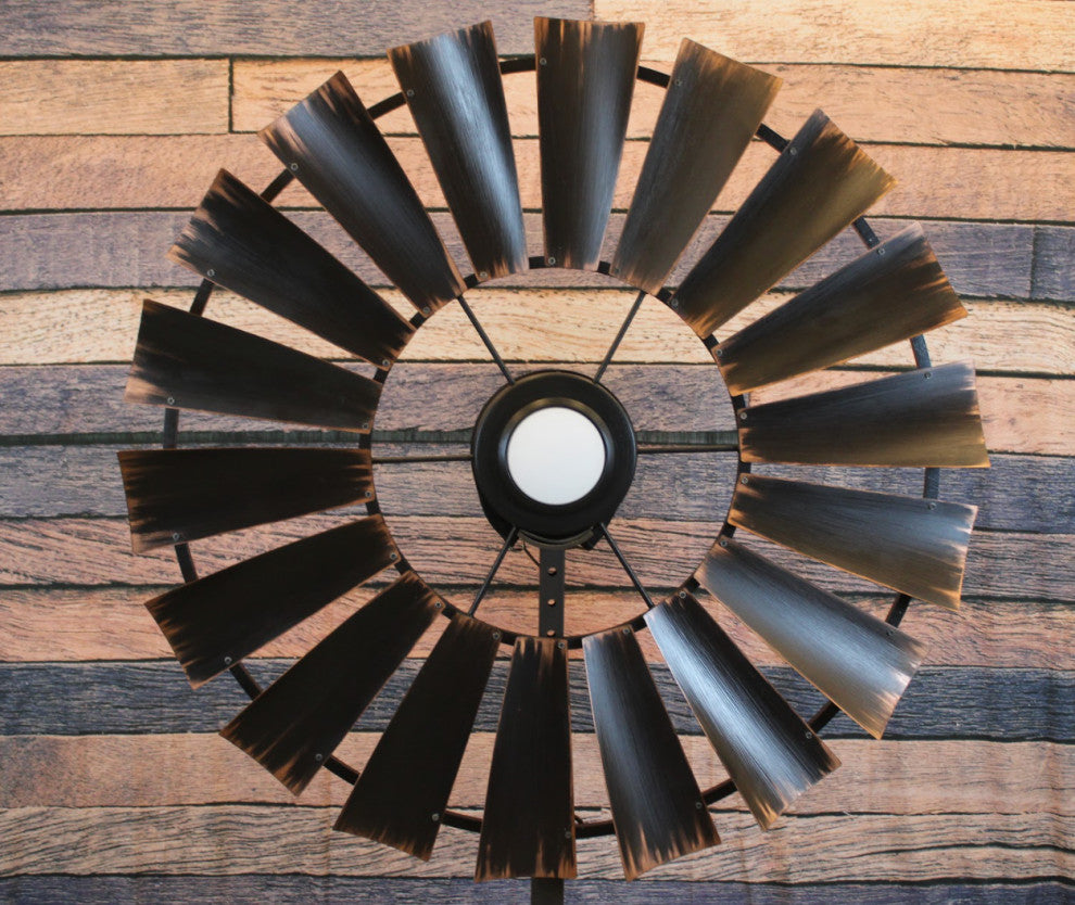 66 Inch Charred Whiskey Barrel Windmill Ceiling Fan | The American