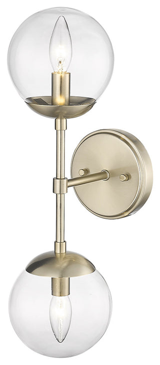 2 Light 5.5" Modern Gold Sconce