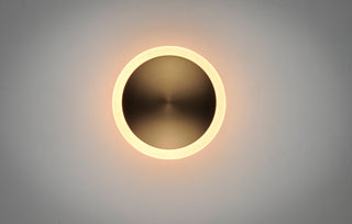 ET2 E21540-90 Saucer 7" Tall LED Wall Sconce - Black / Gold