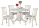 5 Pc Small Kitchen Table And Chairs Set -Round Table And 4 Kitchen Chairs