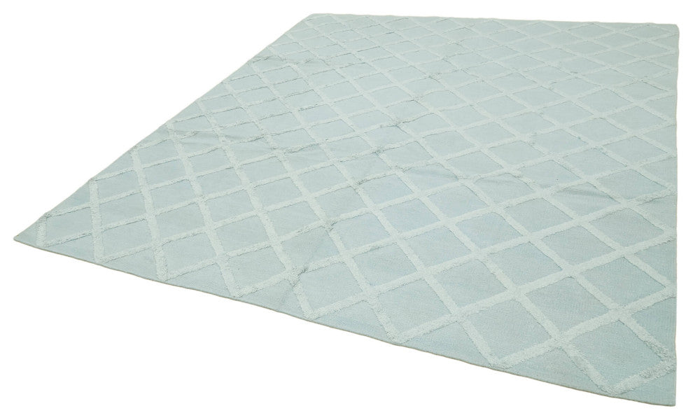 Rug N Carpet - Handwoven Modern Design 8' 0'' x 10' 0'' Wool Unique Kilim Rug