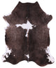 6' 11" X 5' 9" Organic Natural Hair-On Cowhide Area Rug C1600