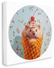 Mouse with Cherry Desert Ice Cream Cone Painting24x24