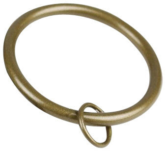 3" Curtain Rings With Eyelets, Antique Gold, Set of 16