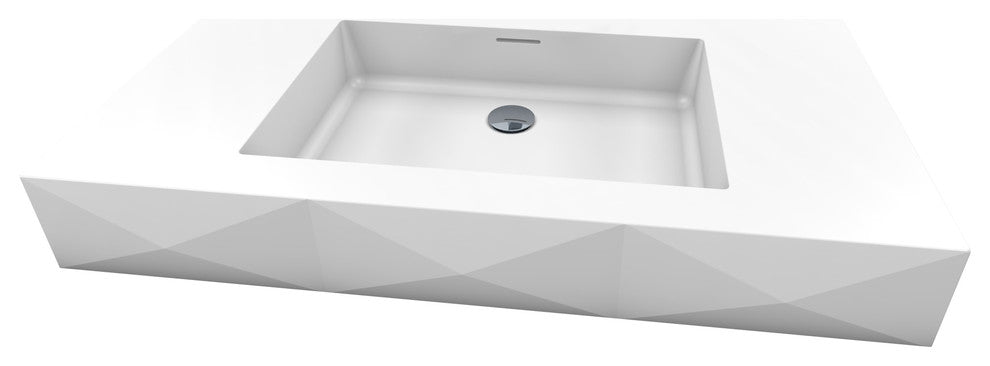 Diamond III Lavatory Sink, Satin White