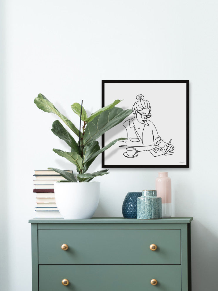"The Doctor's Diary" Framed Painting Print, 12x12