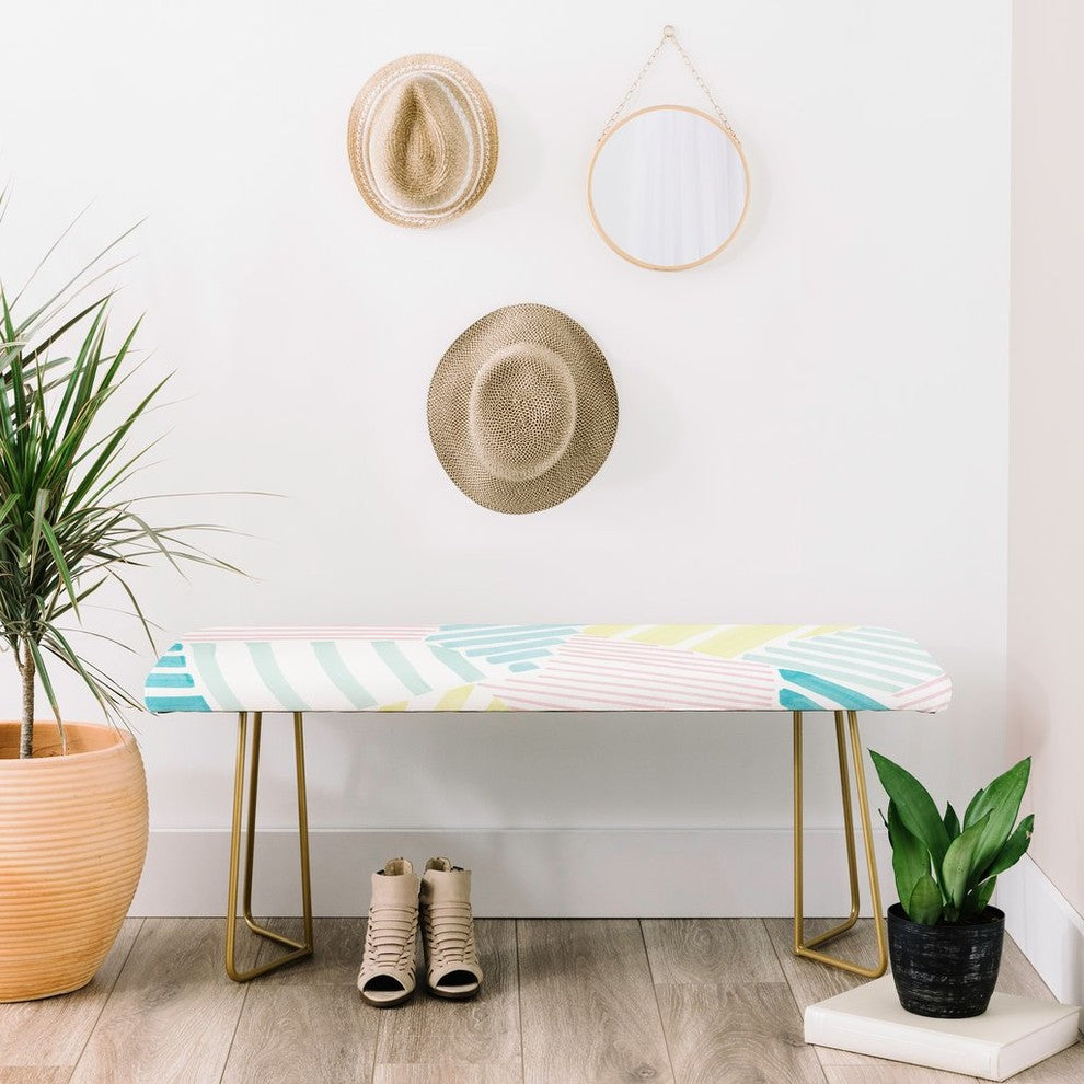 Deny Designs Susanne Kasielke French Reviera Seaside Stripes Bench