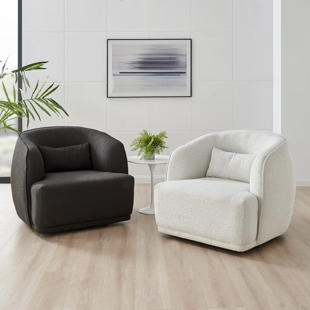 Steward Fabric Swivel Accent Chair