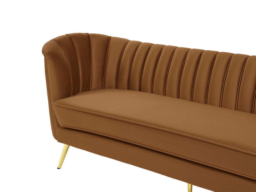 Margo Velvet Upholstered Set, Saddle, Sofa