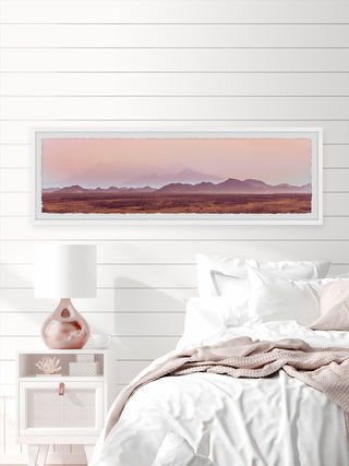 "Desert Horizon" Framed Painting Print, 45x15