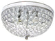 Elegant Designs 2-Light Elipse Crystal Flush Mount Ceiling Light
