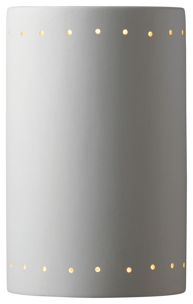 Ambiance Large Cylinder, Closed Top Wall Sconce, Bisque, Dedicated LED