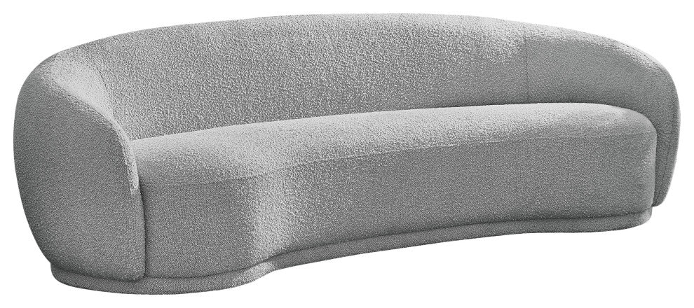Hyde Boucle Fabric Upholstered, Grey, Sofa