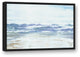 Blue Beach Waves 20x30 Black Floating Framed Canvas