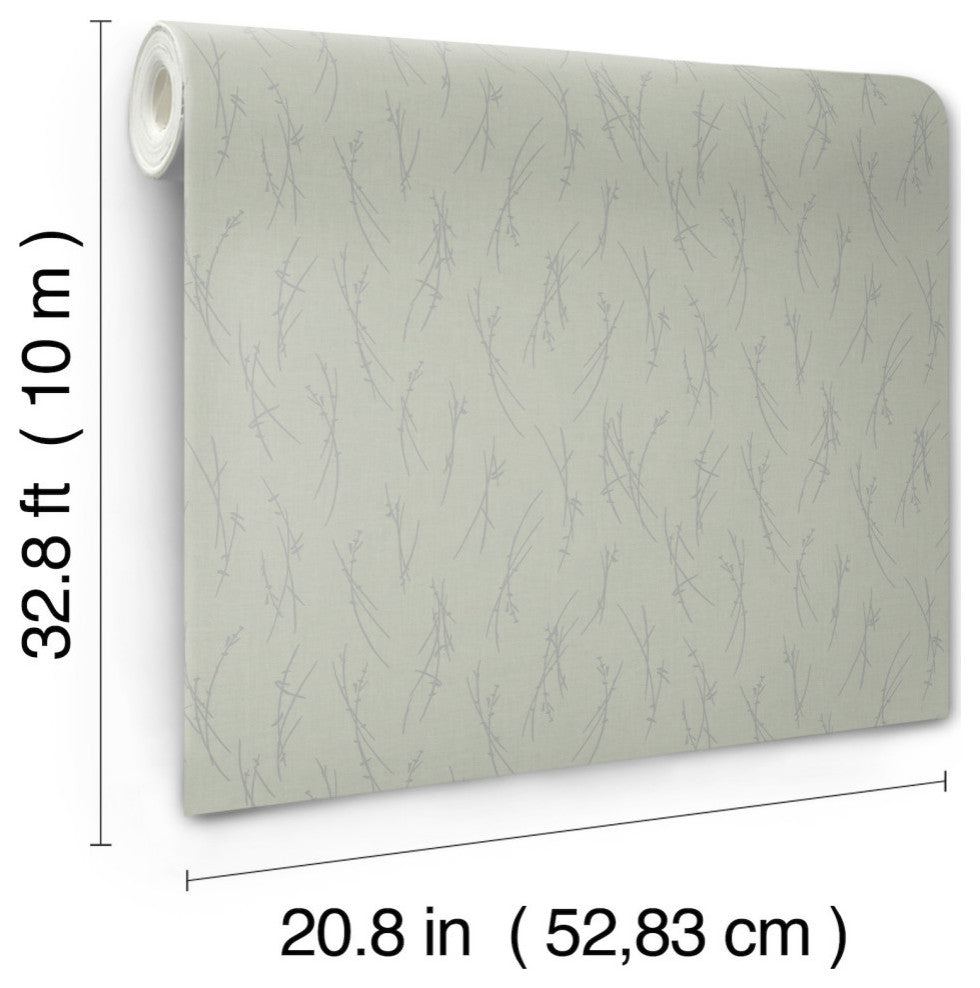 Eucalyptus & Silver Sprigs Wallpaper