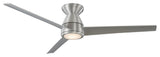 Tip Top 3-Blade Flush Mount Ceiling Fan, Brushed Aluminum