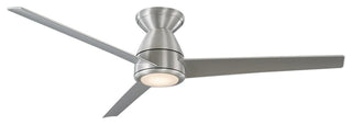 Tip Top 3-Blade Flush Mount Ceiling Fan, Brushed Aluminum