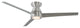 Tip Top 3-Blade Flush Mount Ceiling Fan, Brushed Aluminum