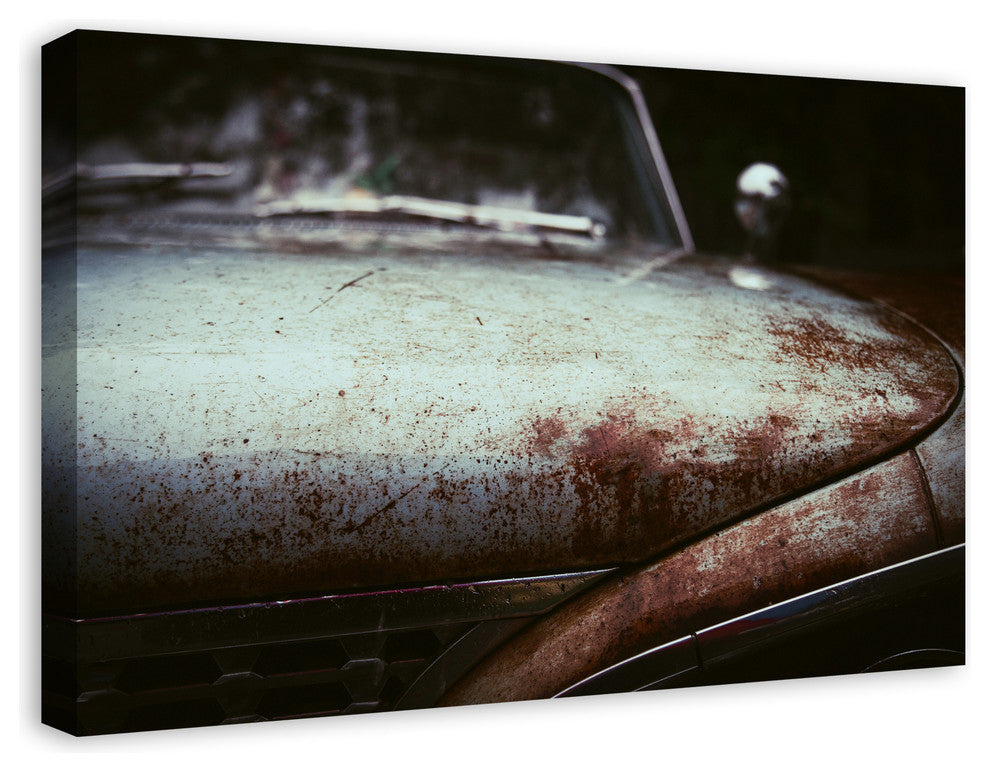 Rusty Blue Car 20x30 Print on Canvas