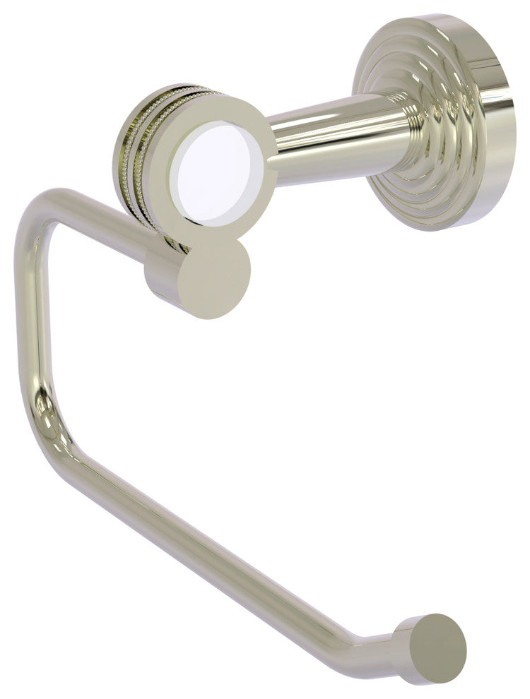 Pacific Beach Euro Style Dotted Accent Toilet Tissue Holder, Polished Nickel