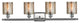 Cobbleskill 4-Light Bath Fixture, Mercury Glass, Satin Brush Nickel