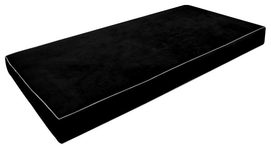 Contrast Pipe 8" Twin 75x39x8 Velvet Indoor Daybed Mattress |COVER ONLY|-AD374