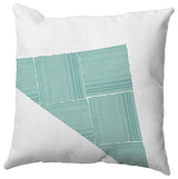 Triangles & Squares Polyester Indoor Pillow, Kelly Green, 16"x16"