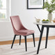 Viscount Performance Velvet Dining Chair, Dusty Rose