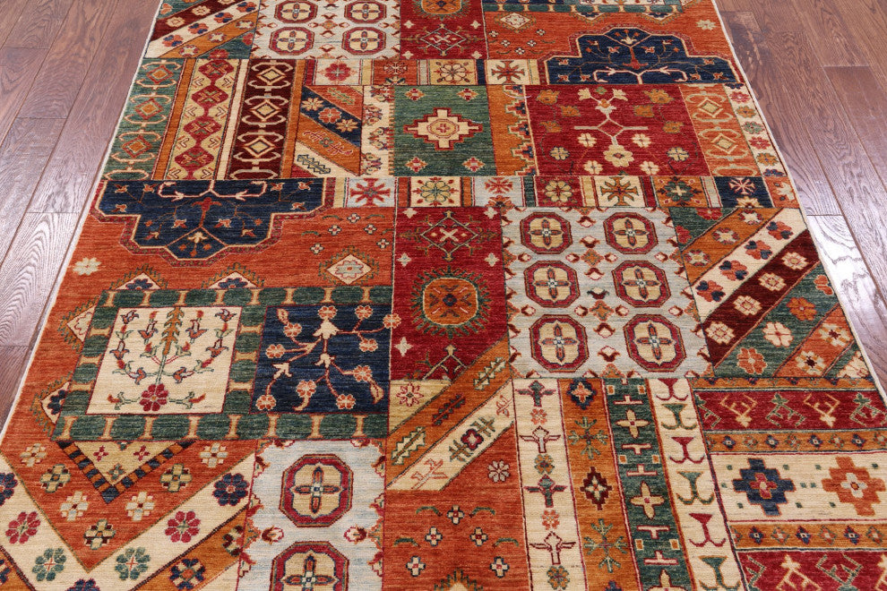 Super Kazak Hand Knotted Wool Rug 5' 6" X 7' 9" Q11078