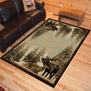 Lodge King Timberland Multi Lodge Area Rug, 7'10"x9'10"