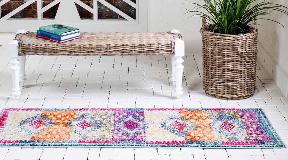 Unique Loom Multicolored Matisse Vita 2' 0 x 6' 7 Runner Rug