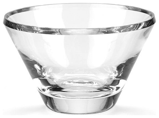 Badash K2210 Trillion European Mouth Blown Crystal Beveled Edge Bowl