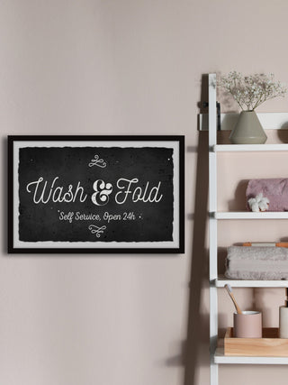 "Wash and Fold" Framed Painting Print, 30x20
