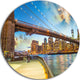 Bridge Park Brooklyn, Cityscape Photography Disc Metal Wall Art, 36"