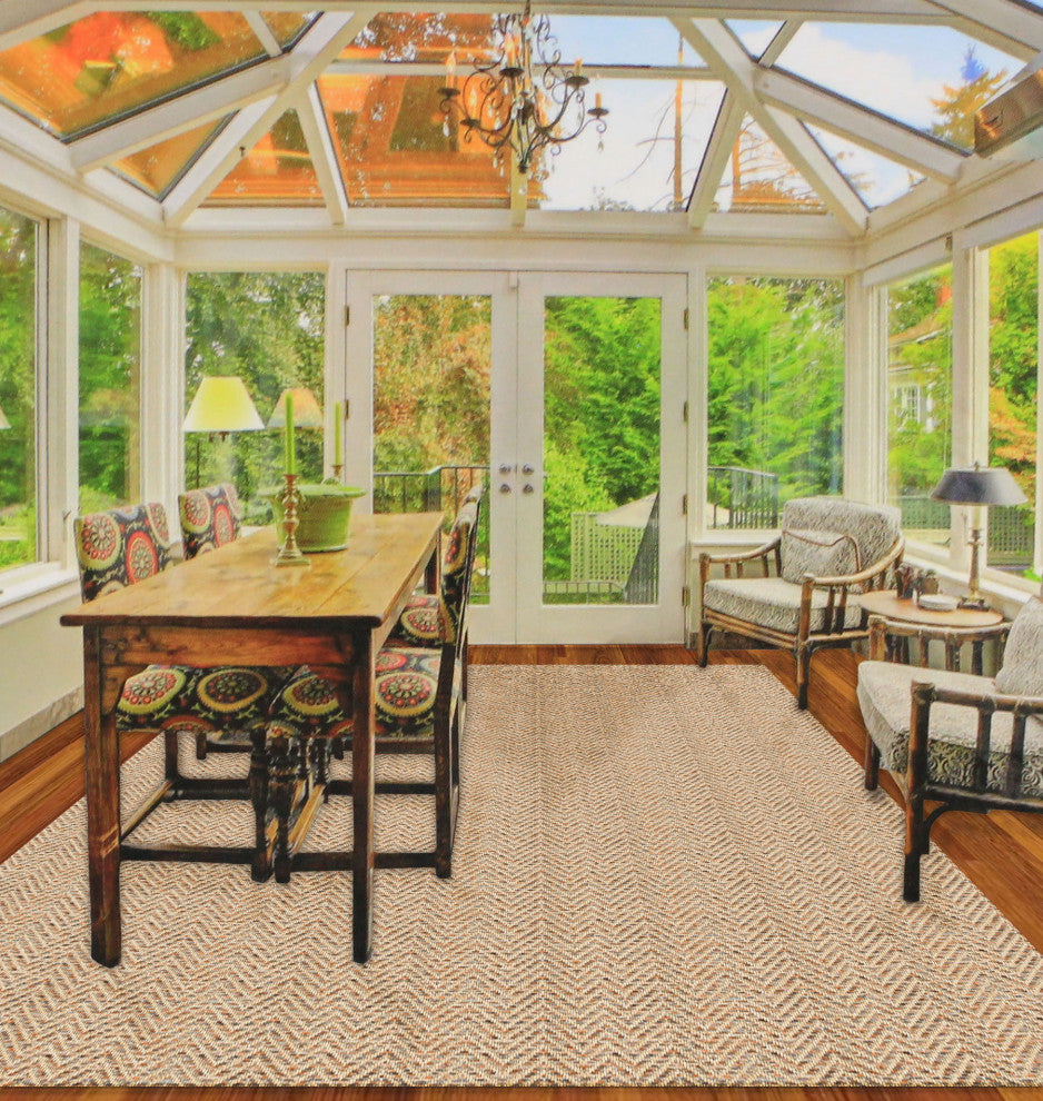 Couristan Tortola Indoor/Outdoor Accent Rugs - 50+ Custom Sizes, Cinnamon, 7'x9'