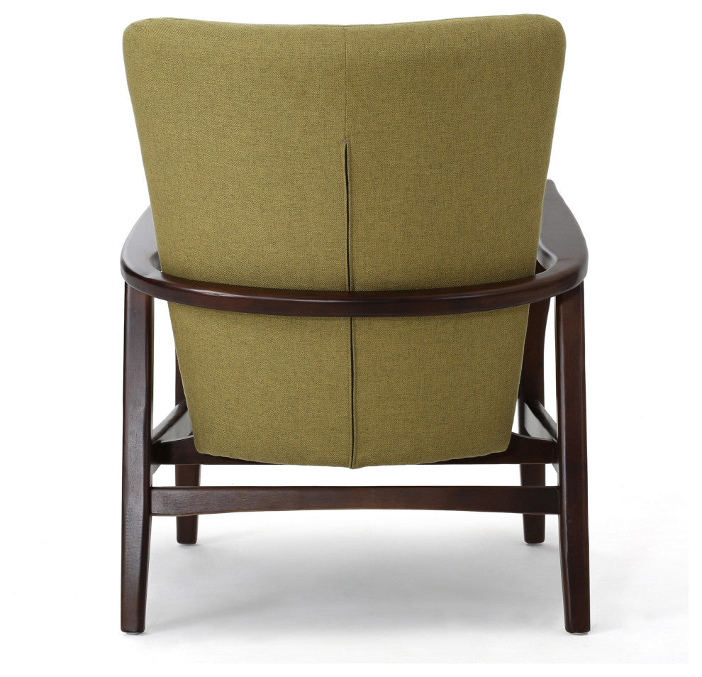 GDF Studio Suffolk French Style Fabric Arm Chairs, Wasabi, Set of 2
