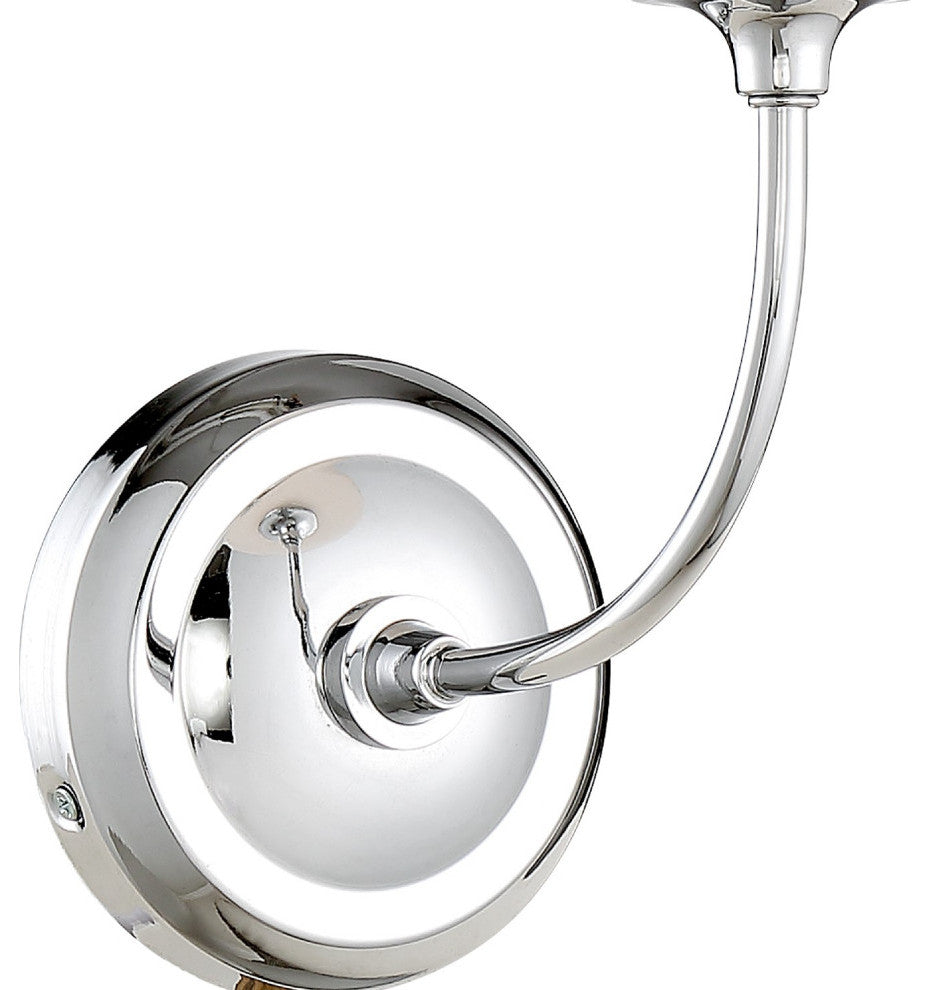 Libby Langdon for Crystorama Sylvan 1 Light Chrome Wall Mount