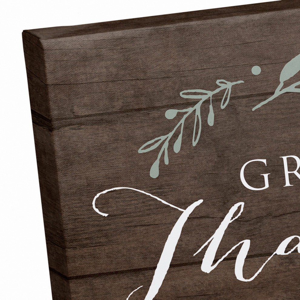 Grateful Thankful & Blessed Print on Canvas